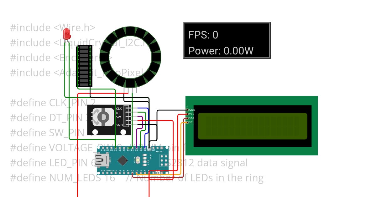 nano encoder with bar and neon simulation