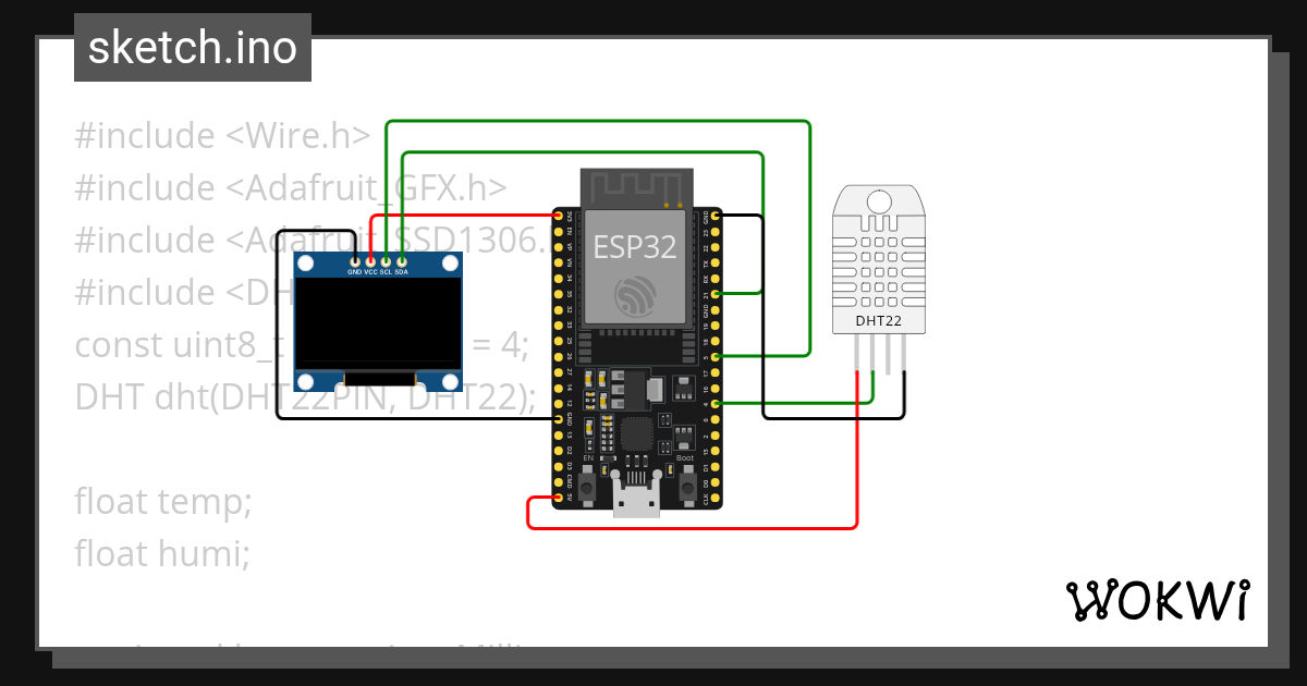 OLED 2 - Wokwi ESP32, STM32, Arduino Simulator image.