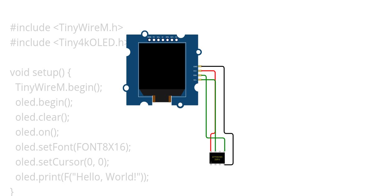 ATtiny OLED grove simulation