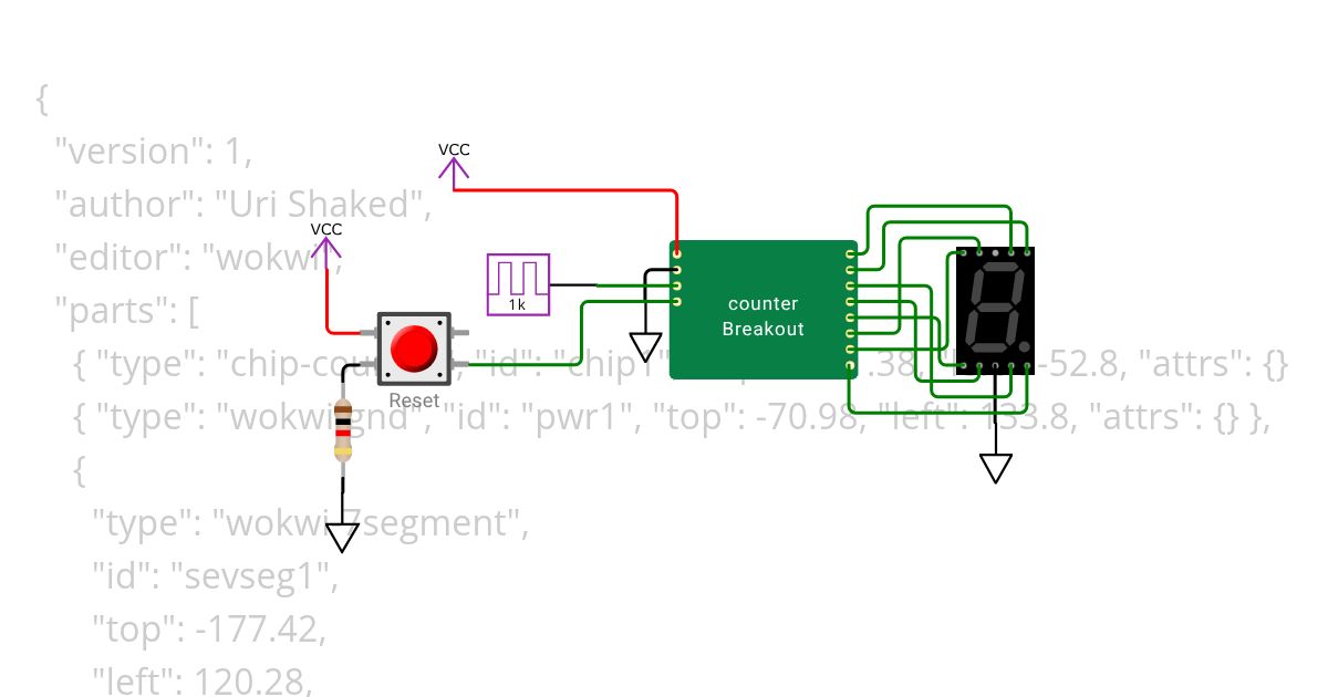 7-Segment Counter  simulation