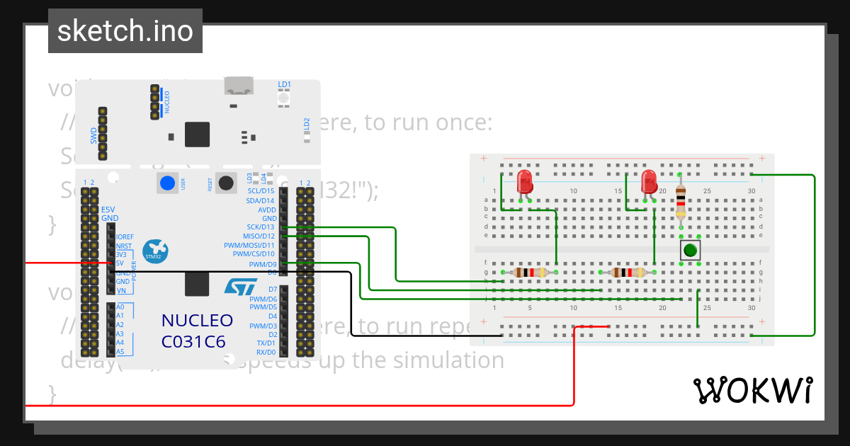 if statement - Wokwi ESP32, STM32, Arduino Simulator