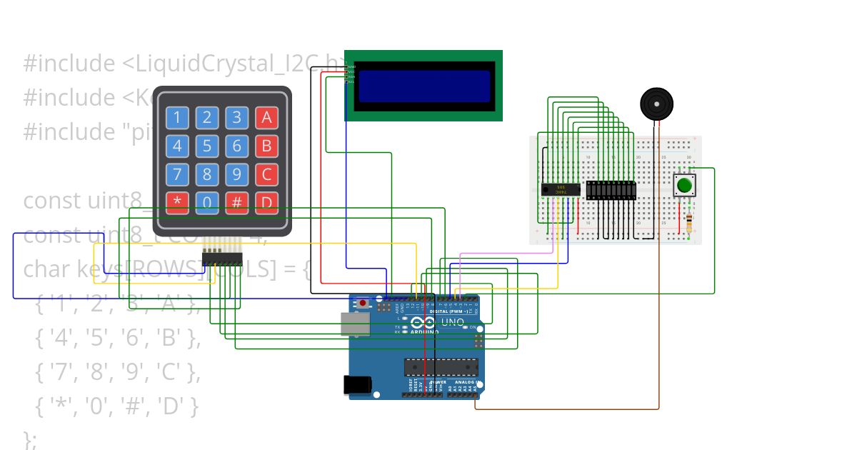 LCD+Keypad Serial Int Read and Tone w Uno simulation