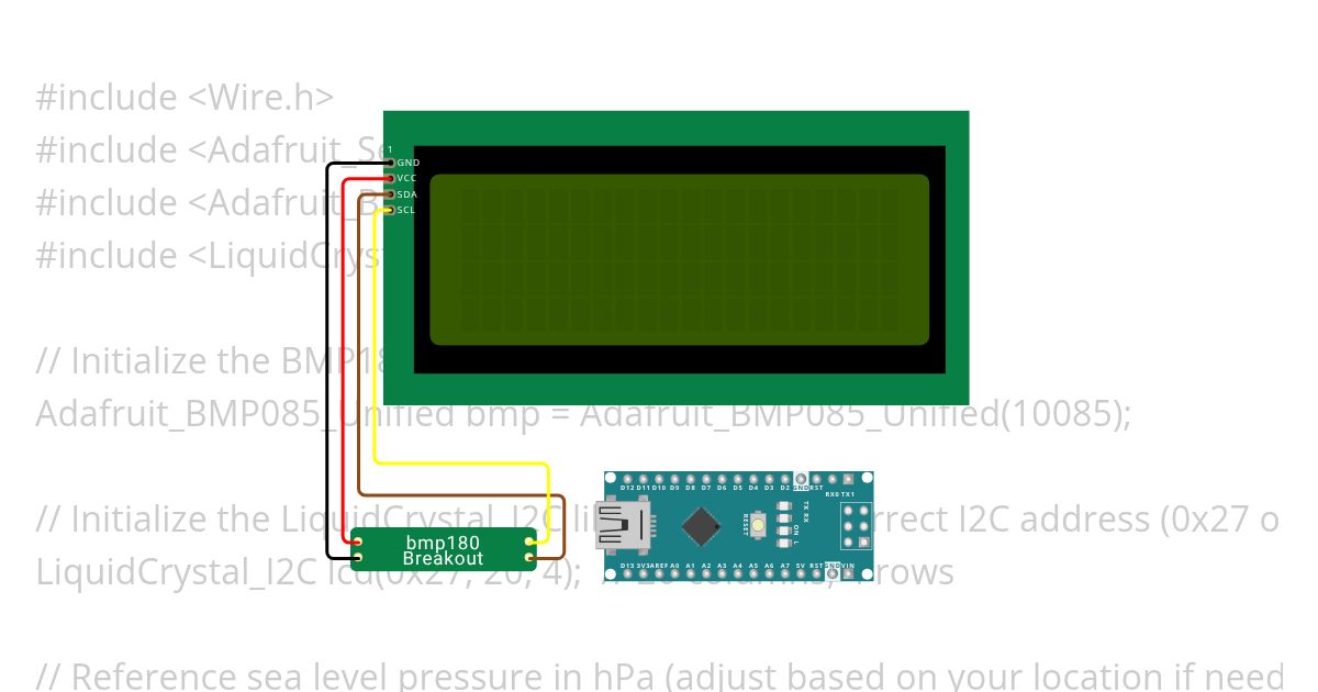 BMP180WithLCD simulation