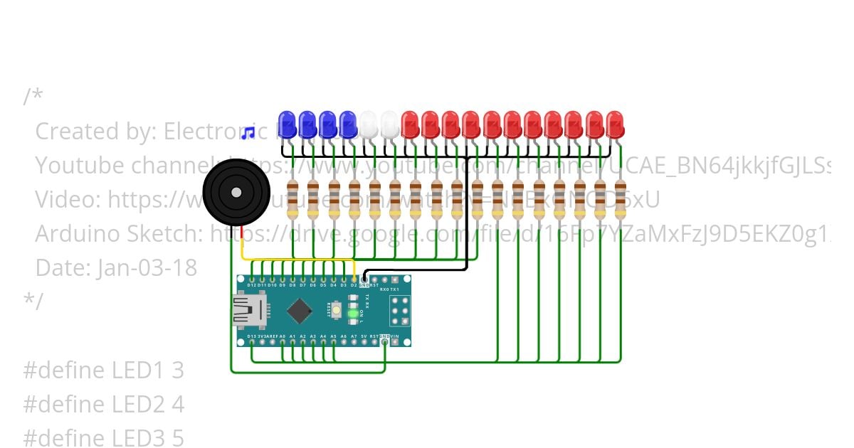 Arduino_LEDS_Police_Lights_3 with Sound simulation