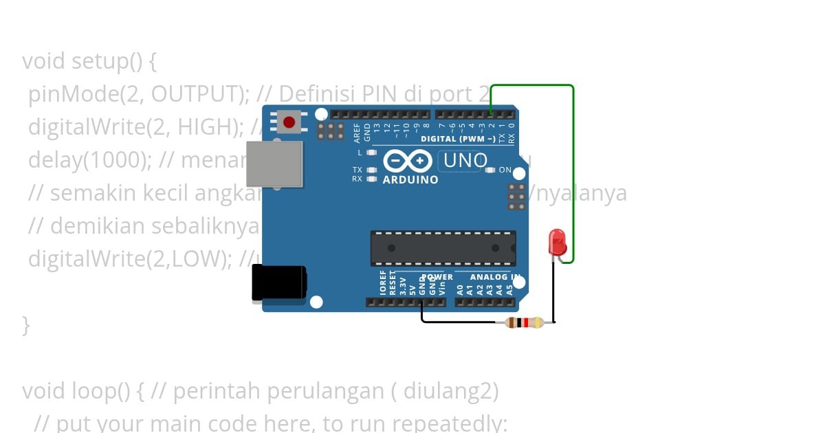 VIGOR ARDUINO (Nyala 1 detik) simulation