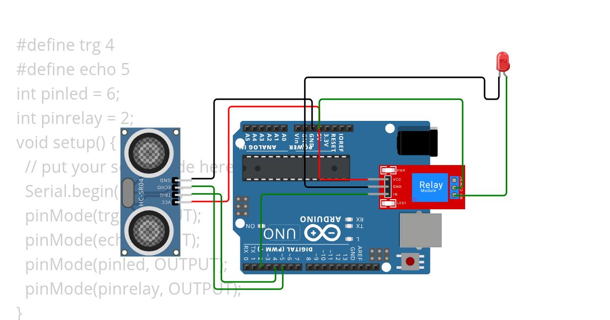 Ultrasonic arduino simulation