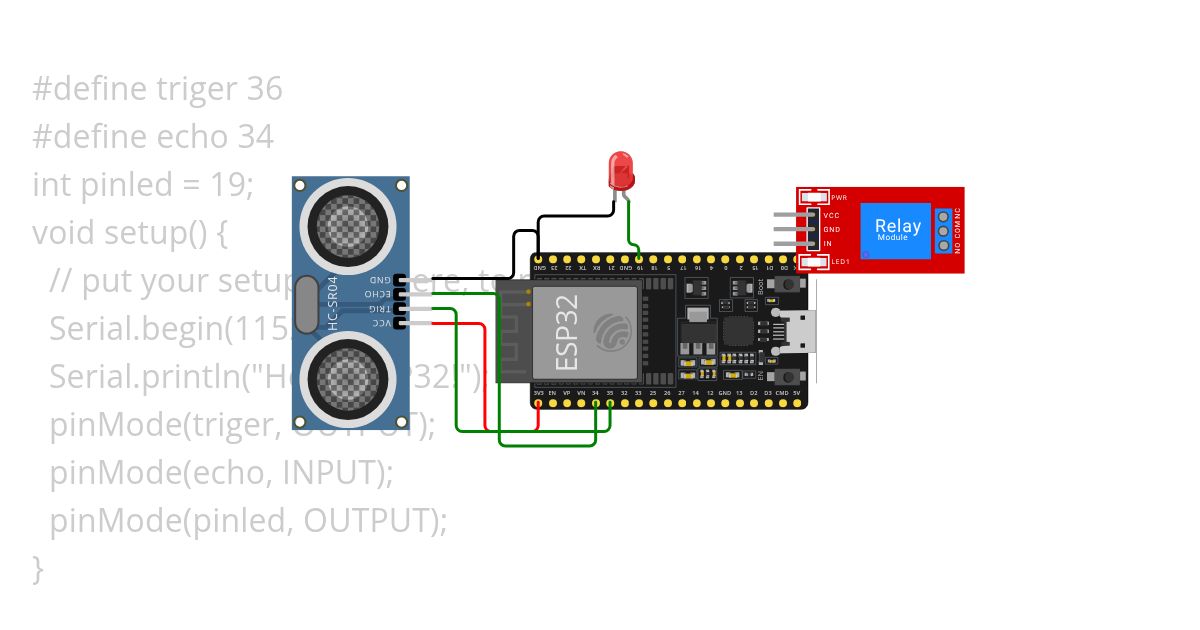 ultrasonic esp32 simulation