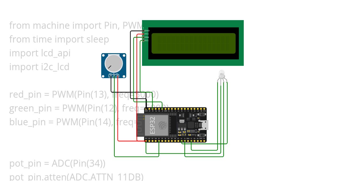 LCD WITH RGB & POT simulation