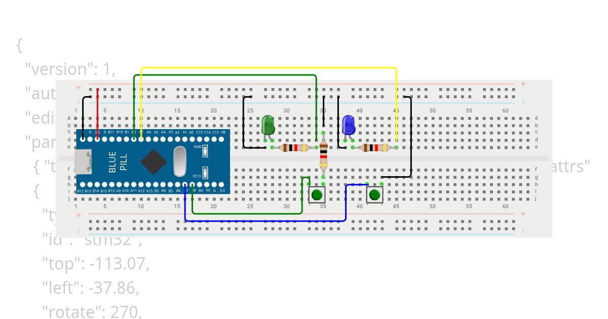 STM32+LED+BUTTON simulation