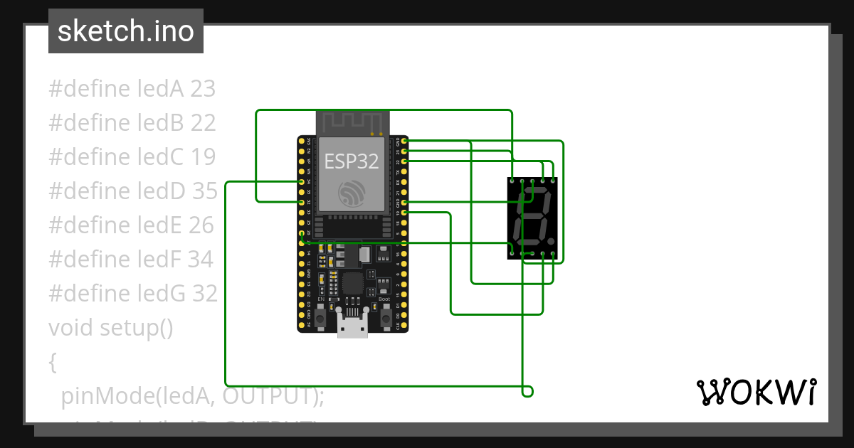 seven segment display Copy - Wokwi ESP32, STM32, Arduino Simulator