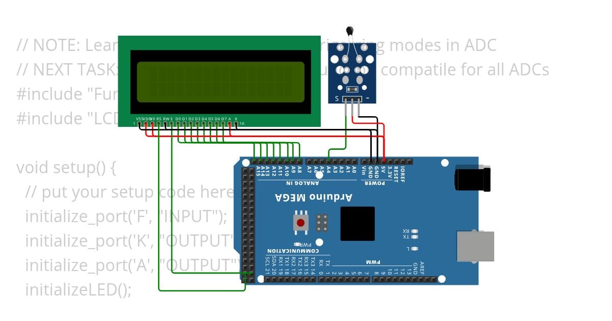 Temperature Monitor with Mega simulation