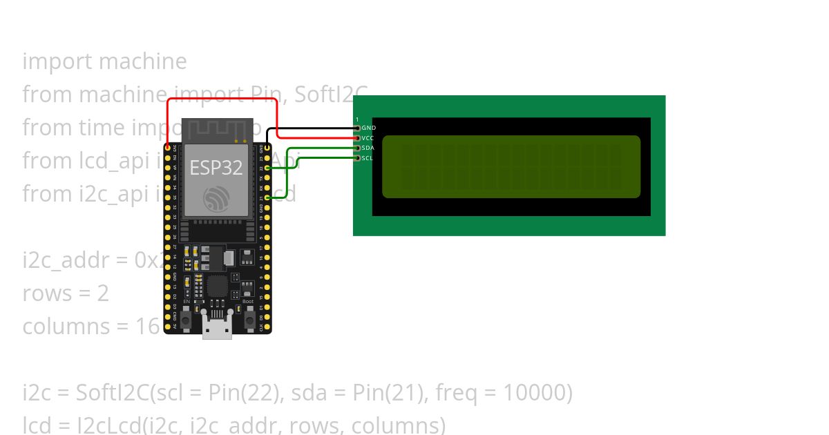 I2C Display simulation