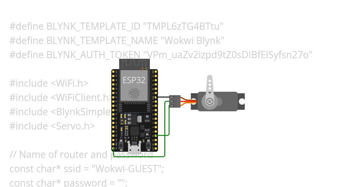 servo WIFI Blynk simulation