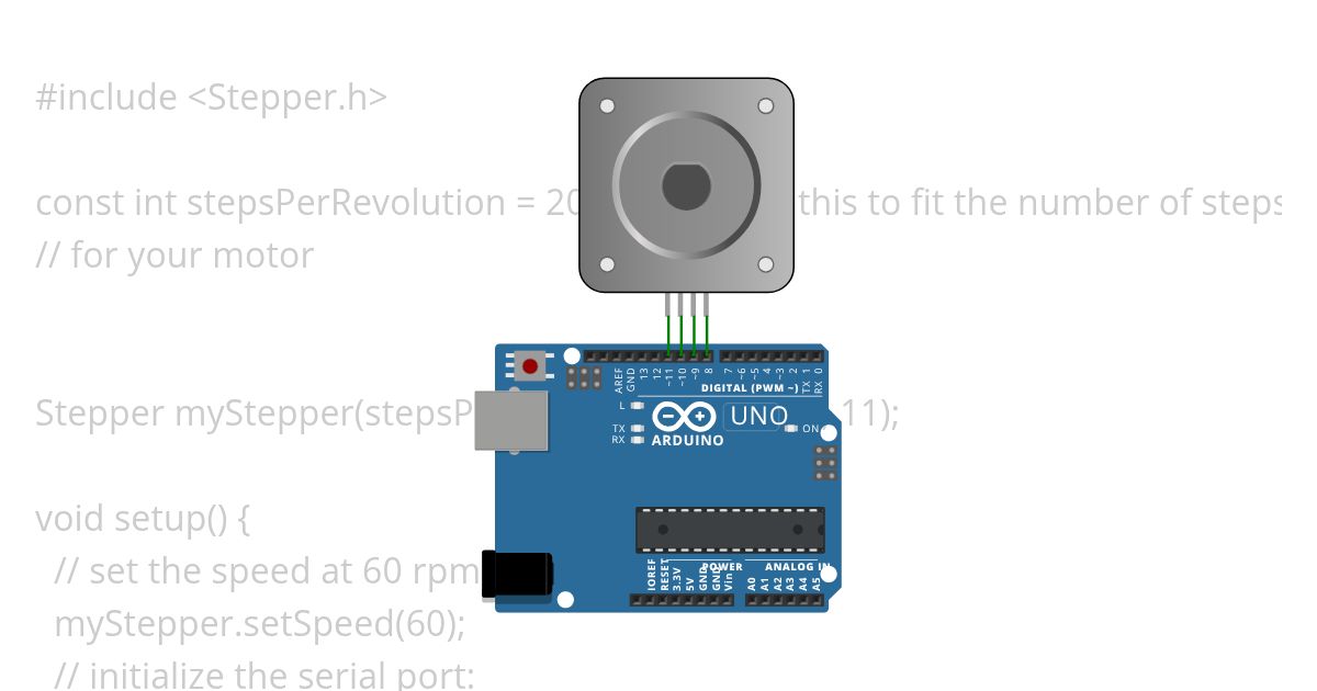 interfacing with stepper motor  Copy simulation