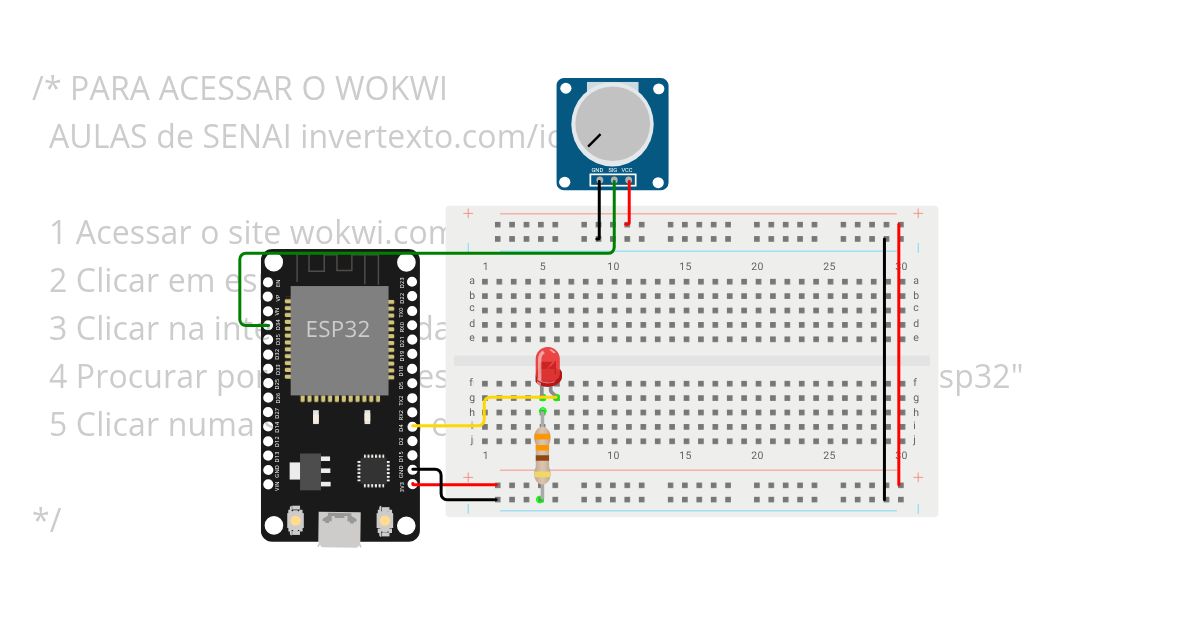 esp32-senai-aula0 Potenciômetro simulation
