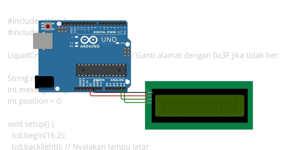 Running text simulation