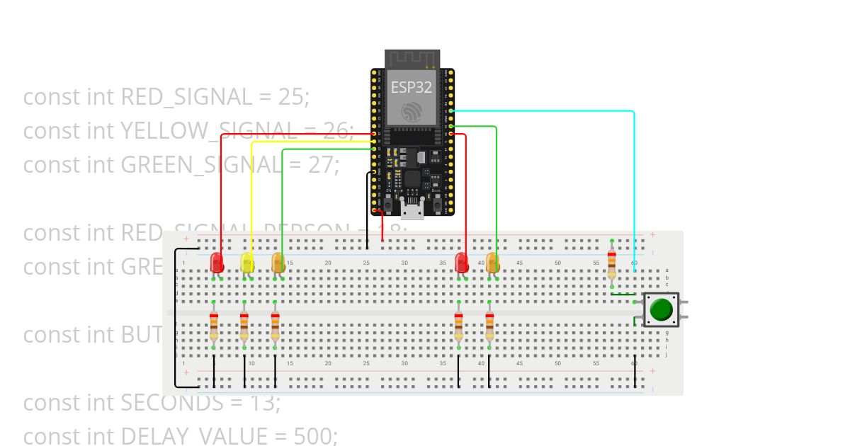 Semáfaro com Pedestre simulation