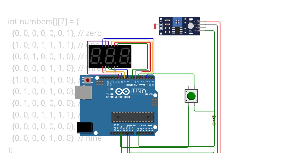 3-Digit 7 Segment using Arduino Copy (perso) simulation