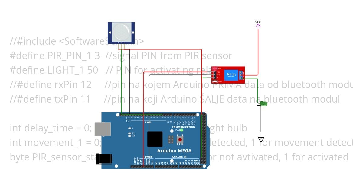 Motion sensor with relay simulation