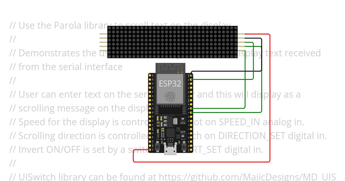 Dot Matrix Display Scrolling simulation