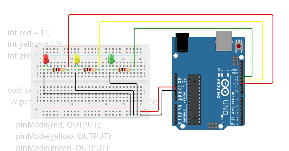 Multiple LED Blinking simulation