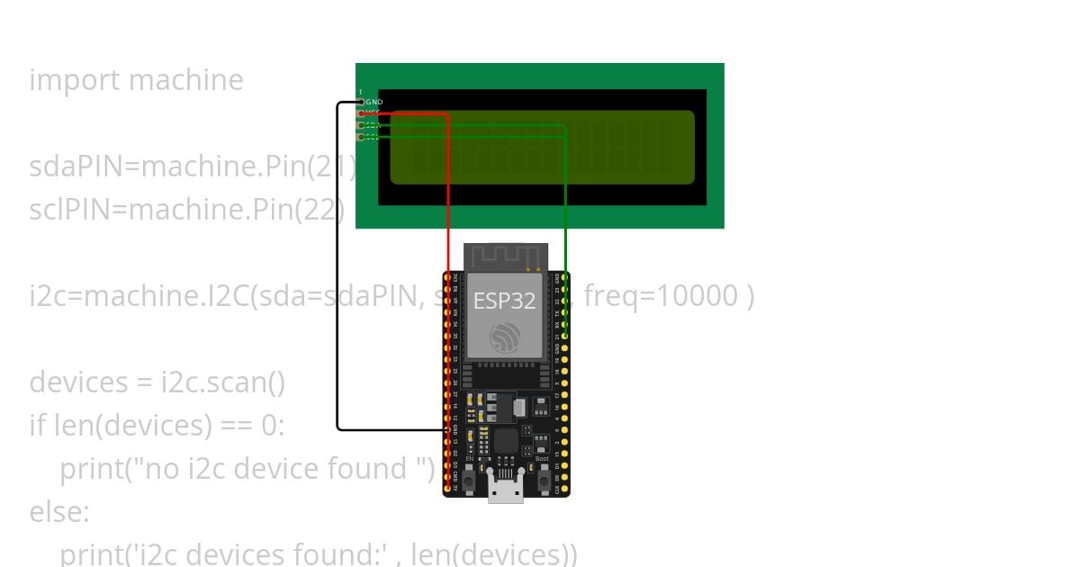 i2c lcd simulation