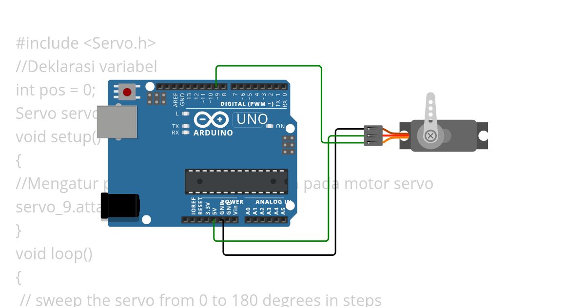  TUGAS MOTOR SERVO 180 simulation