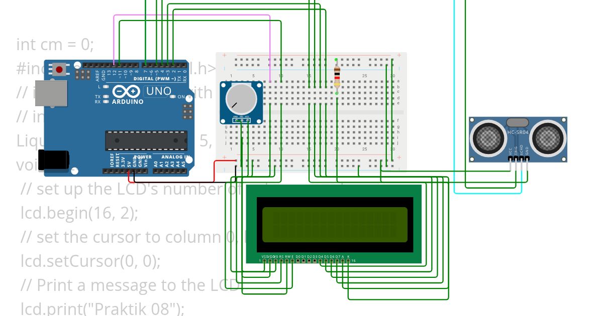  TUGAS ARDUINO PENGUKUR JARAK simulation