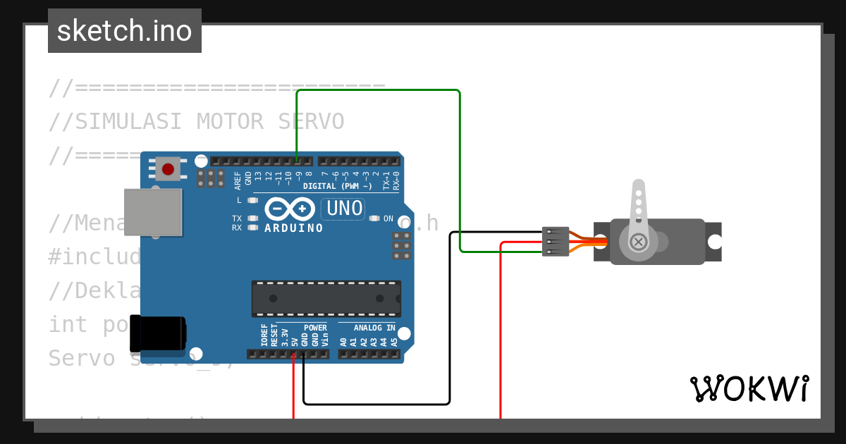 Servo sawap wokwi esp32 stm32 arduino simulator