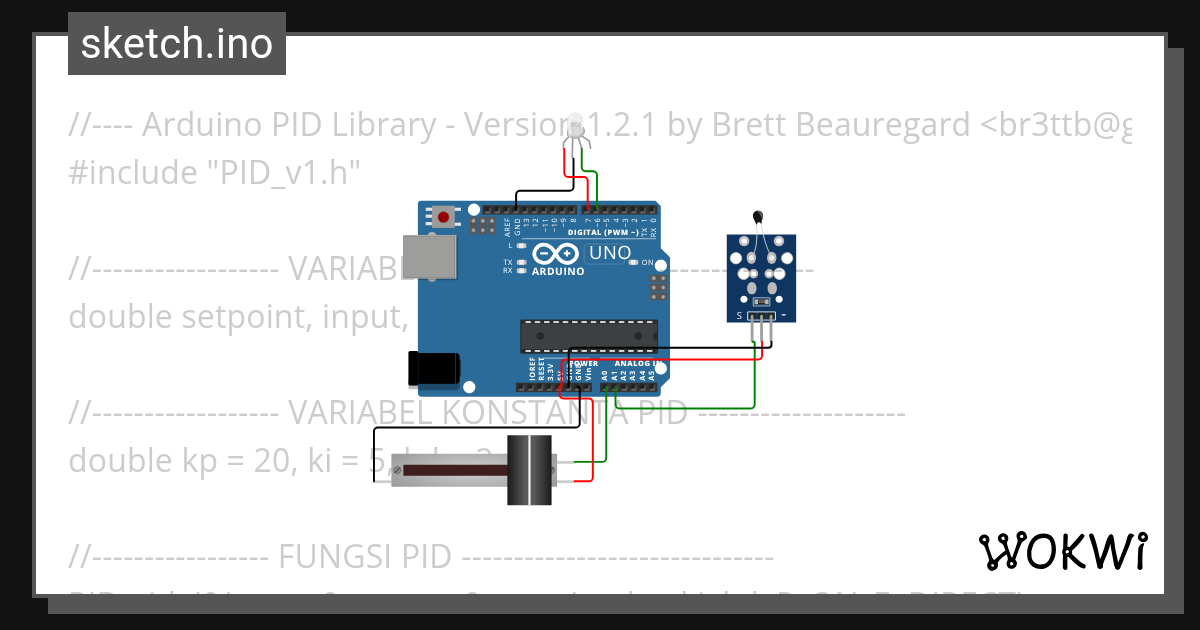 PID controll room - Wokwi ESP32, STM32, Arduino Simulator