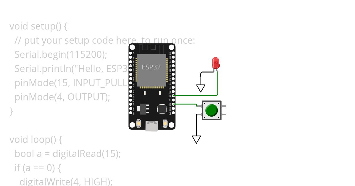button + led blink simulation