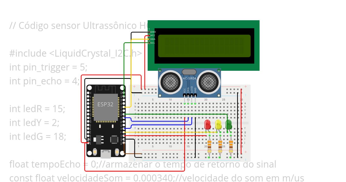 esp32-senai-sensor-ultrassonico simulation