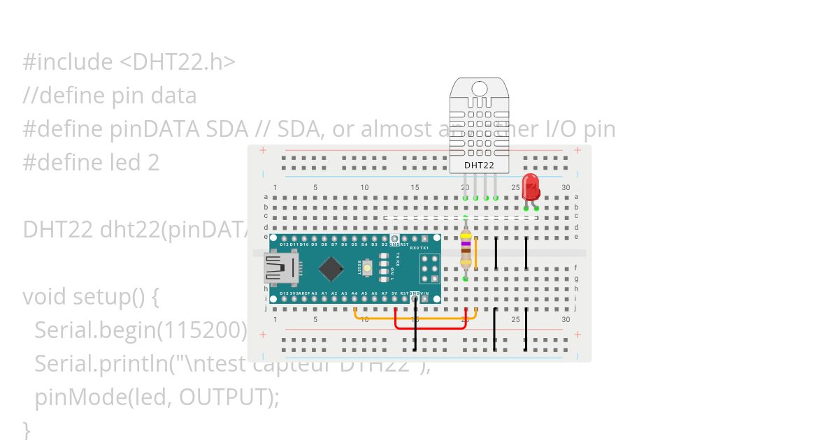 Sensor suhu nano simulation