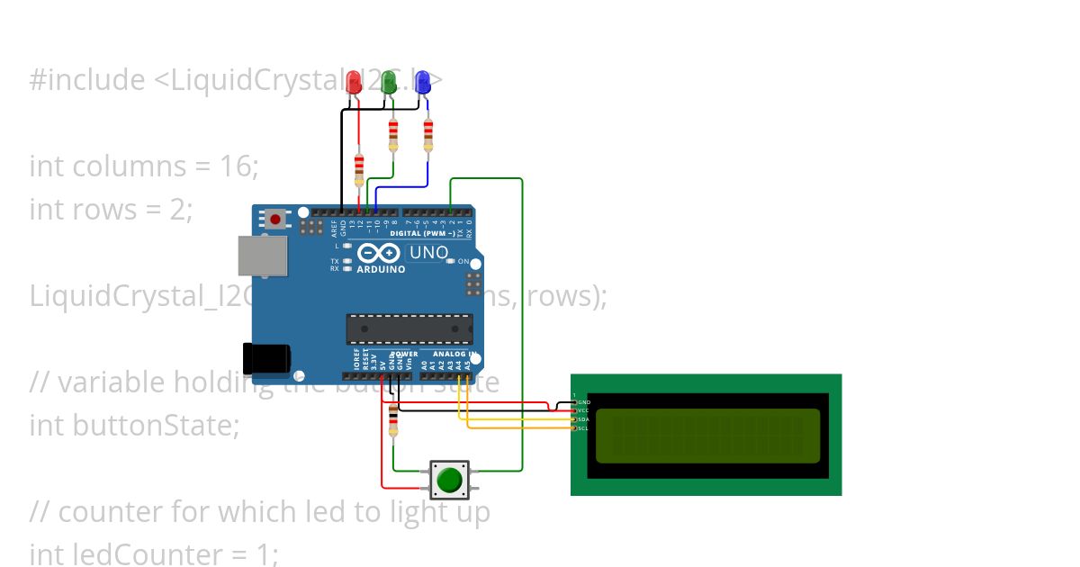 RGB Button Count Up True simulation