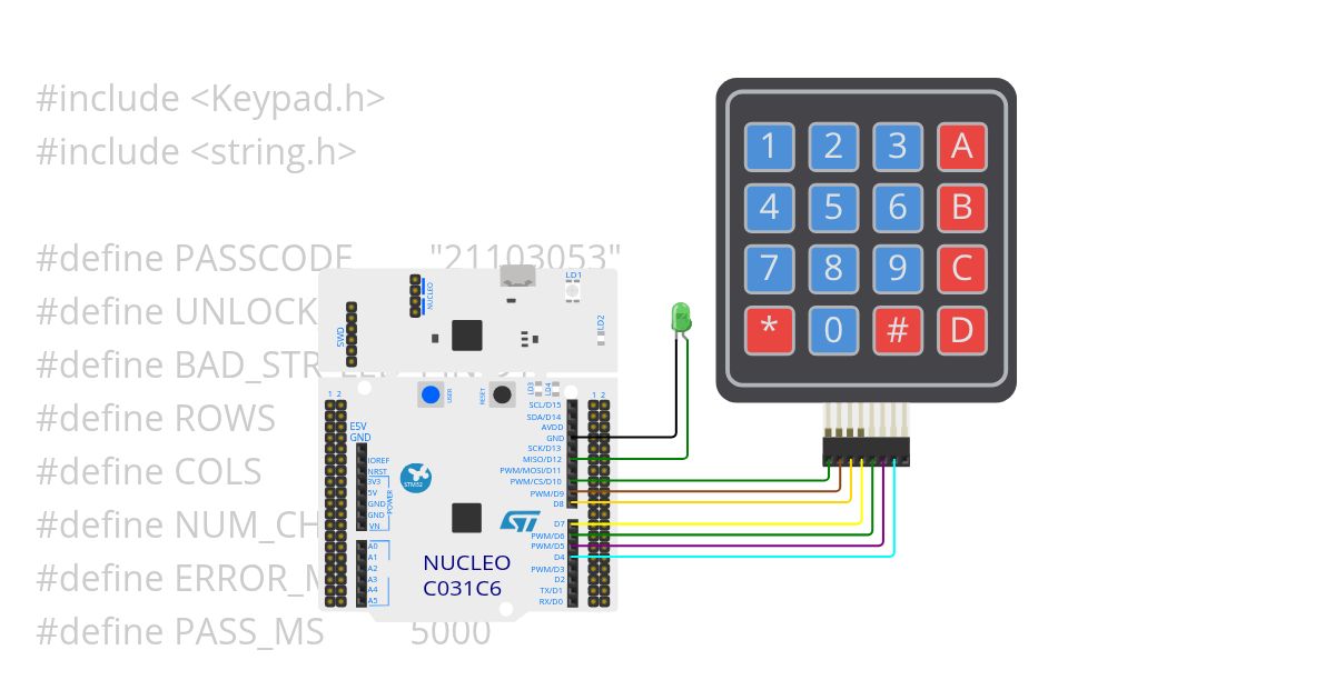 Password protected lock (21103053) simulation