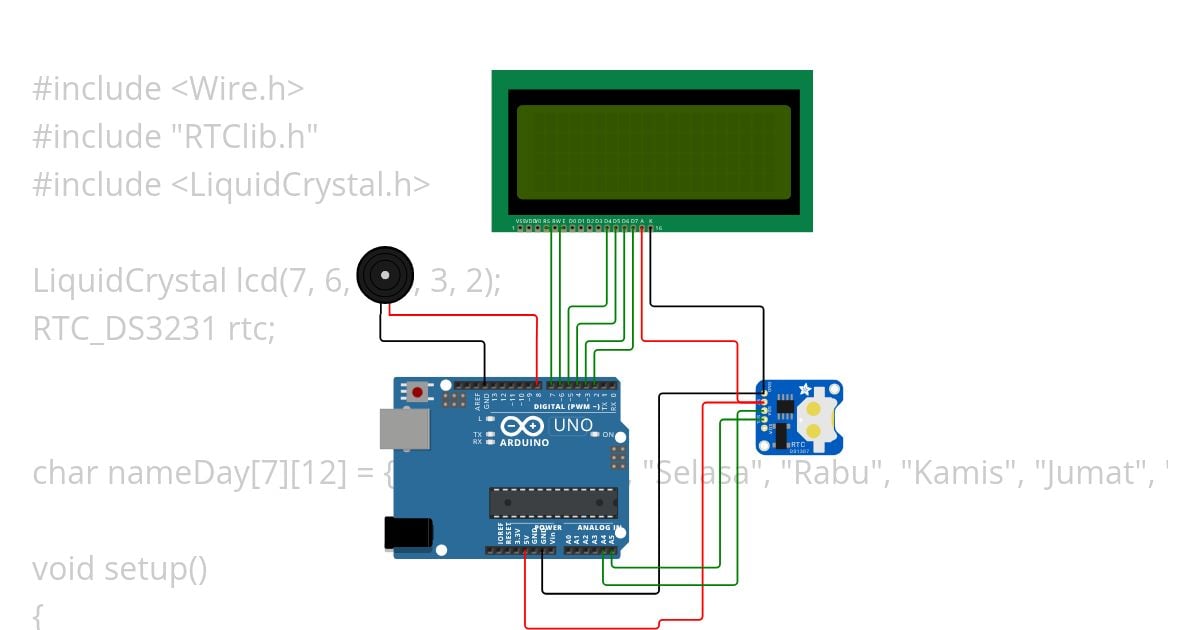 Jam digital Arduino uno Copy simulation