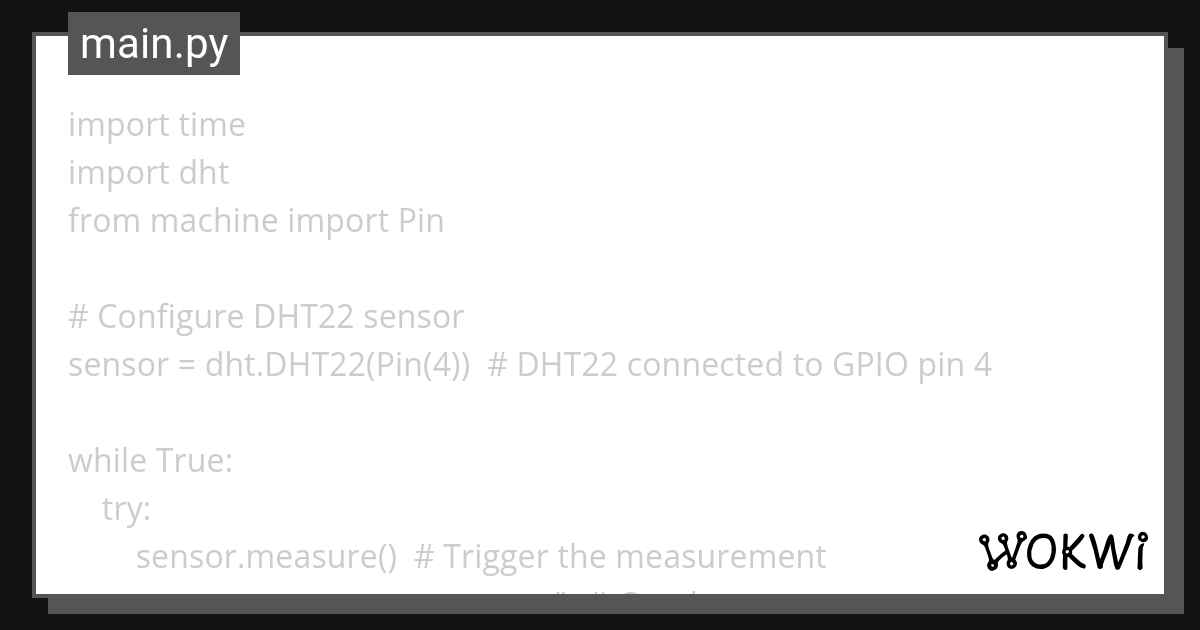 dht22 - Wokwi ESP32, STM32, Arduino Simulator image.