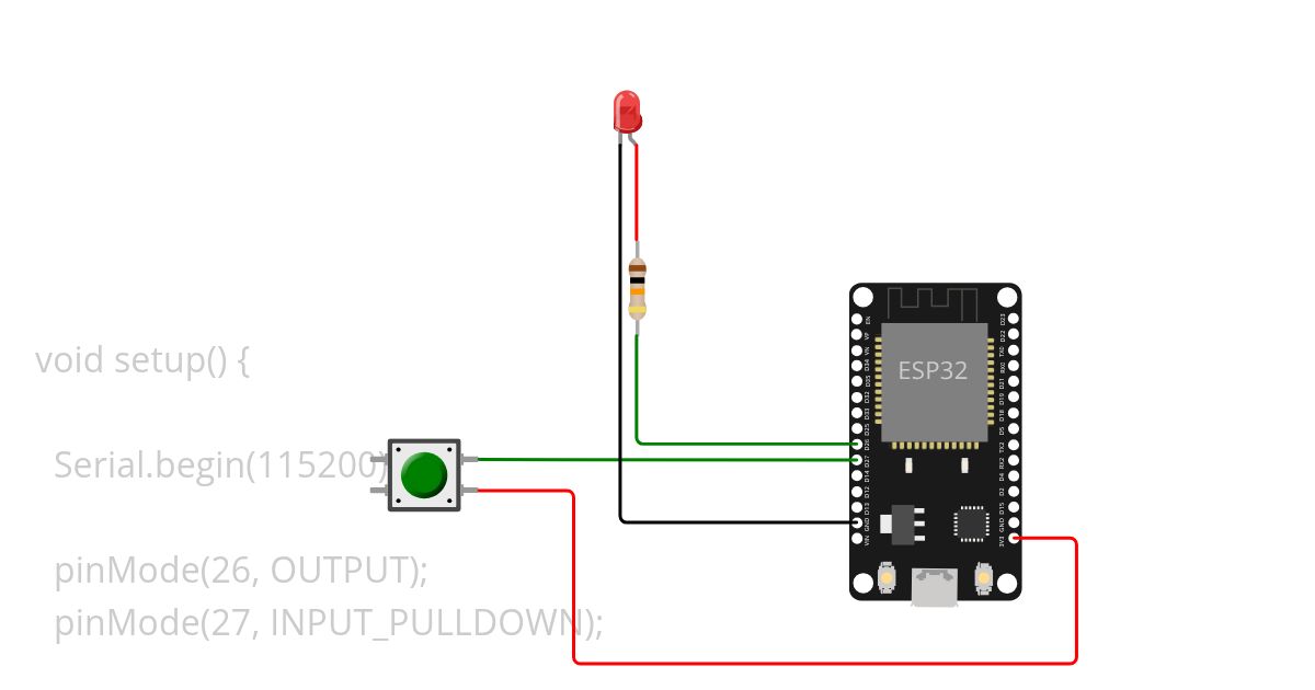 Led naar – button naar + simulation
