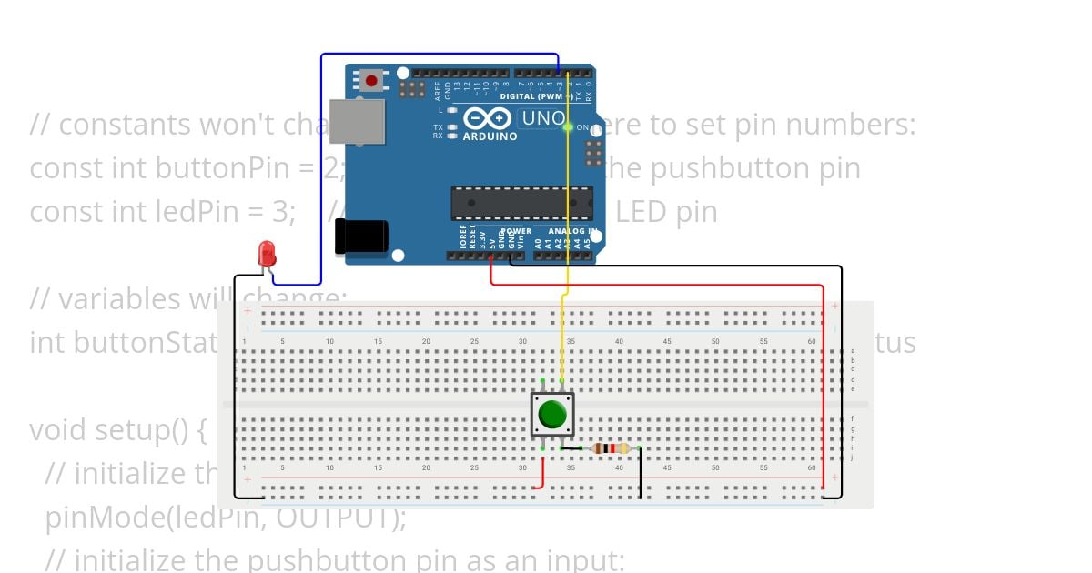 EXAMPLE #BUTTON_CONNECTION simulation