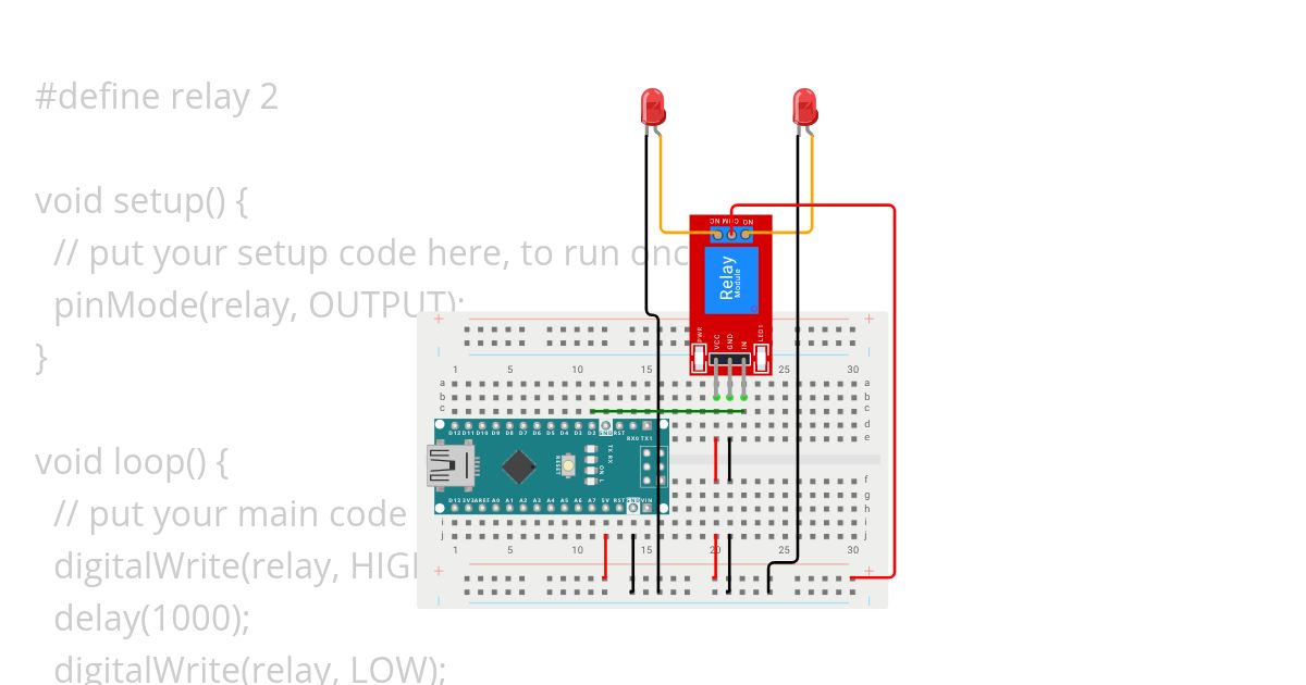 lampu relay simulation