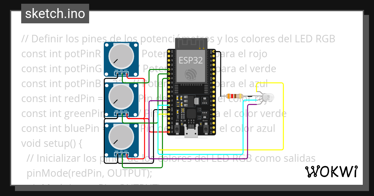 led rgb - Wokwi ESP32, STM32, Arduino Simulator