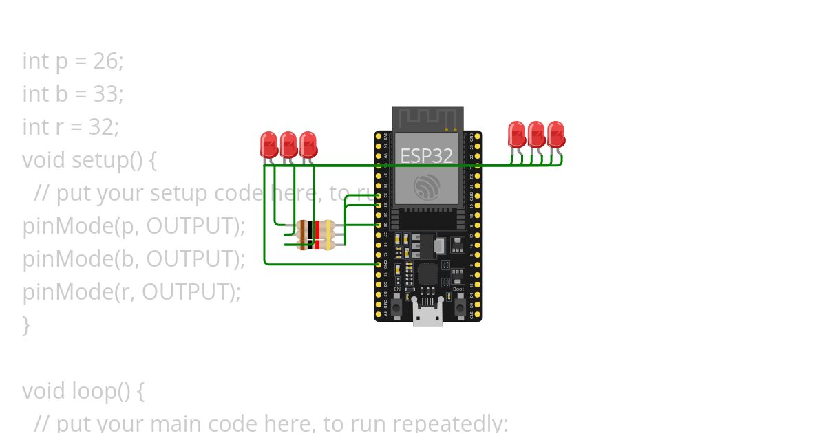 animation with esp32 led simulation