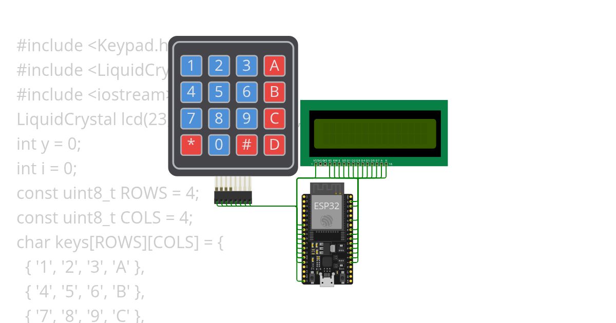 LCD + KEYBOARD simulation