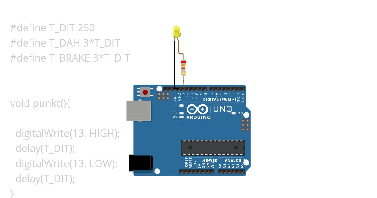 SOS mit LED simulation