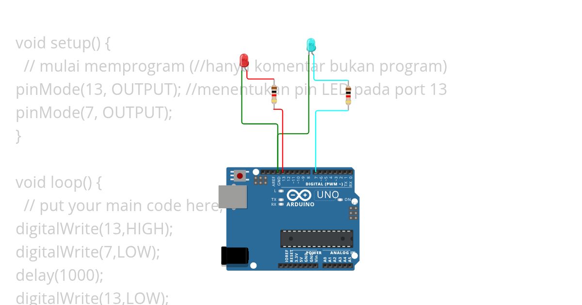 Menyalakan 2 LED Copy simulation