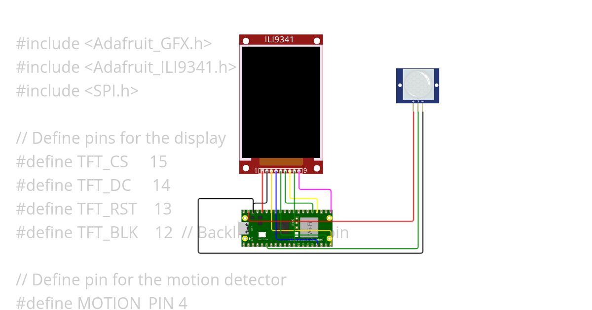 RaspBerry C with Motion Detecor simulation
