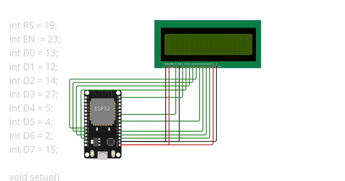 LCD 8 bits sin libreria simulation