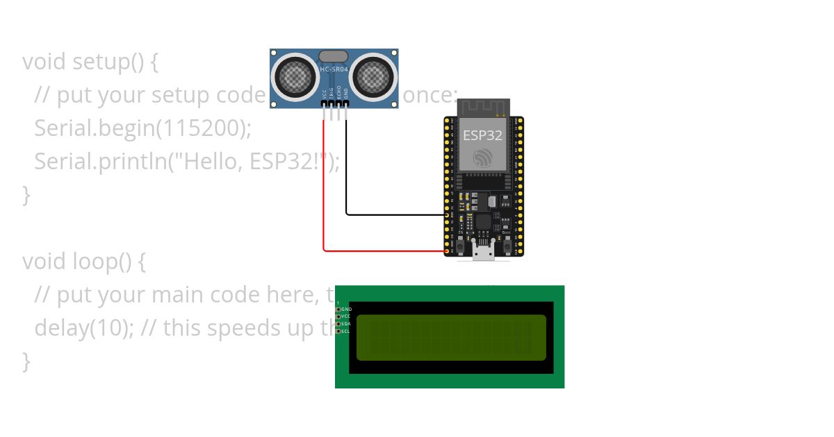 Ultrasonic_ESP32_LCD simulation
