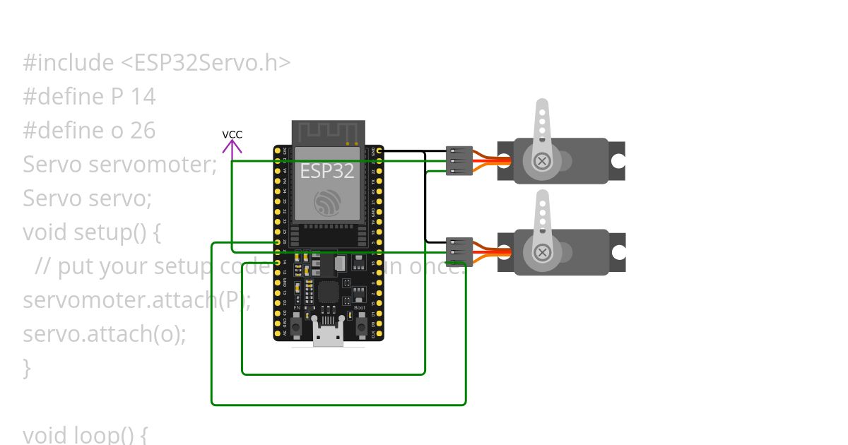 SERVOMOTER with esp32 simulation