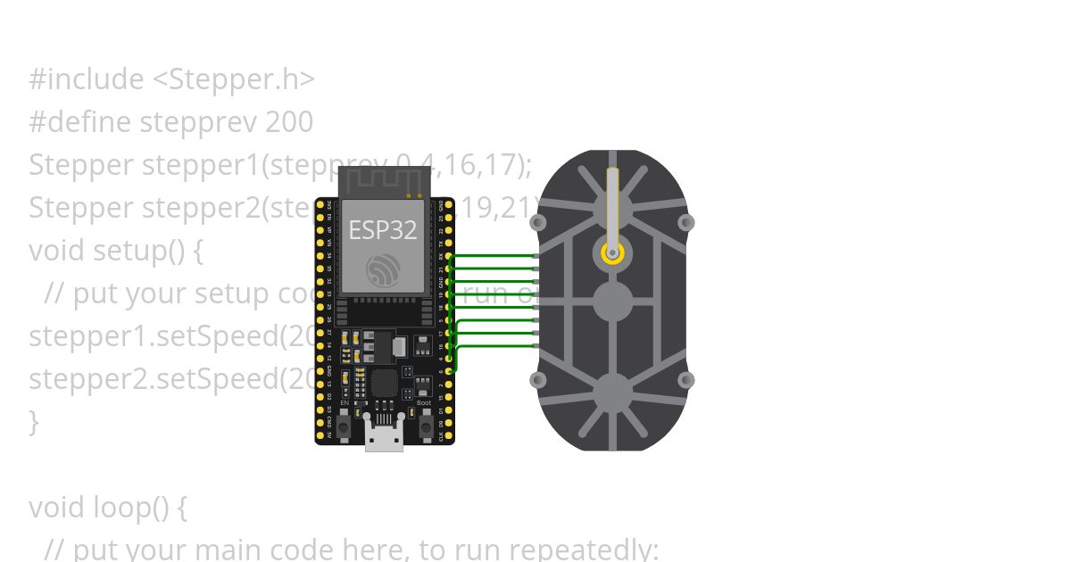 stepper moter with esp32 simulation